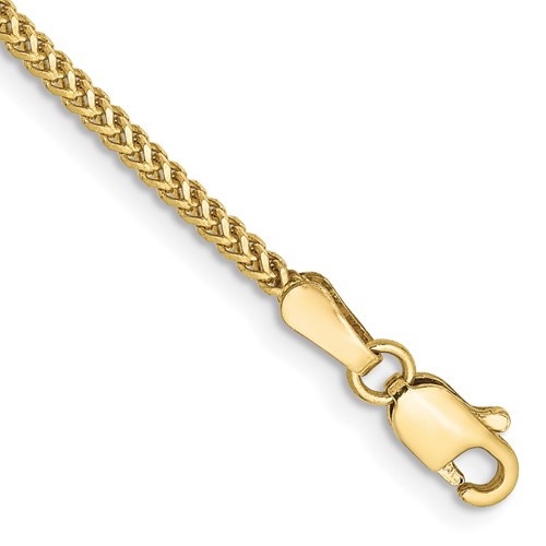 10K 1.3mm Yellow Gold Franco Chain