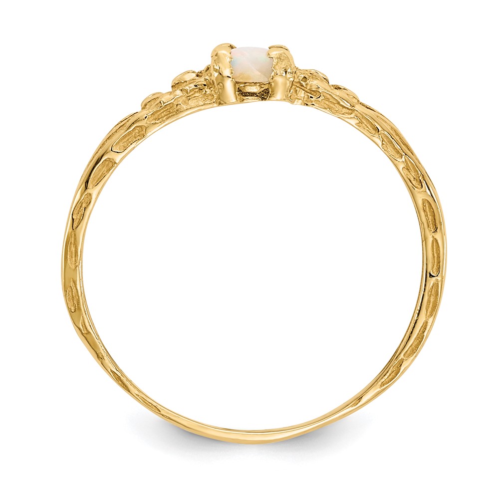 10k Madi K 3mm Opal Birthstone Baby Ring (10GK133)