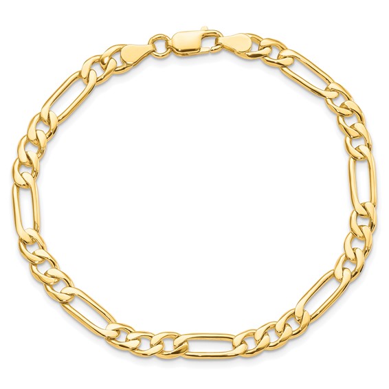 10k 5.25mm Fancy Polished Link Bracelet