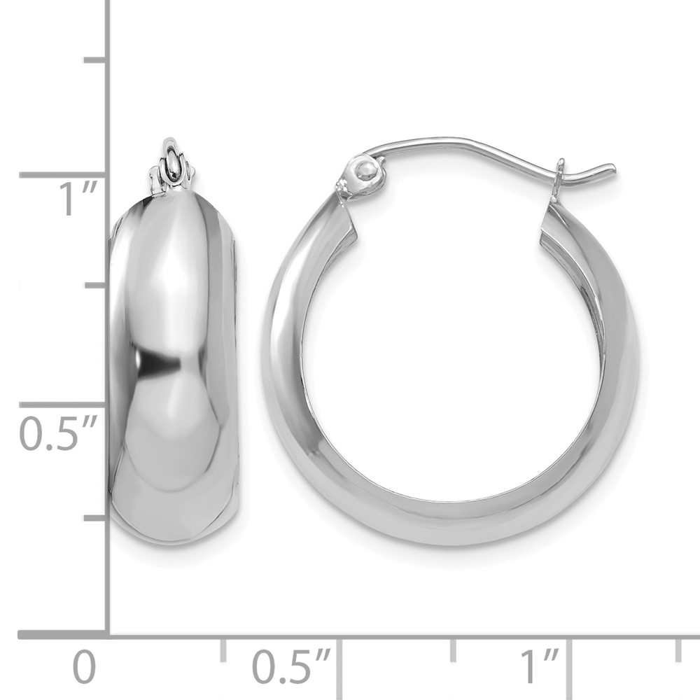 10k White Gold Hoop Earrings (10H328)