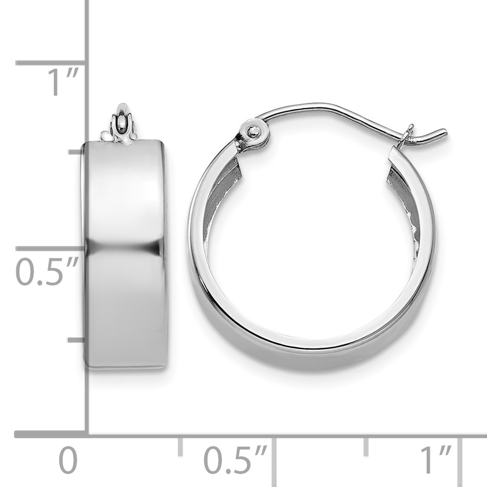 10k White Gold Fancy Hoop Earrings (10H341)