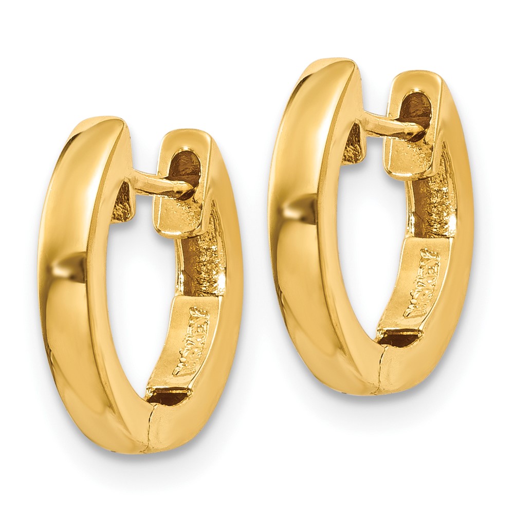 10k Polished 2MM Hinged Hoop Earrings (10H772)