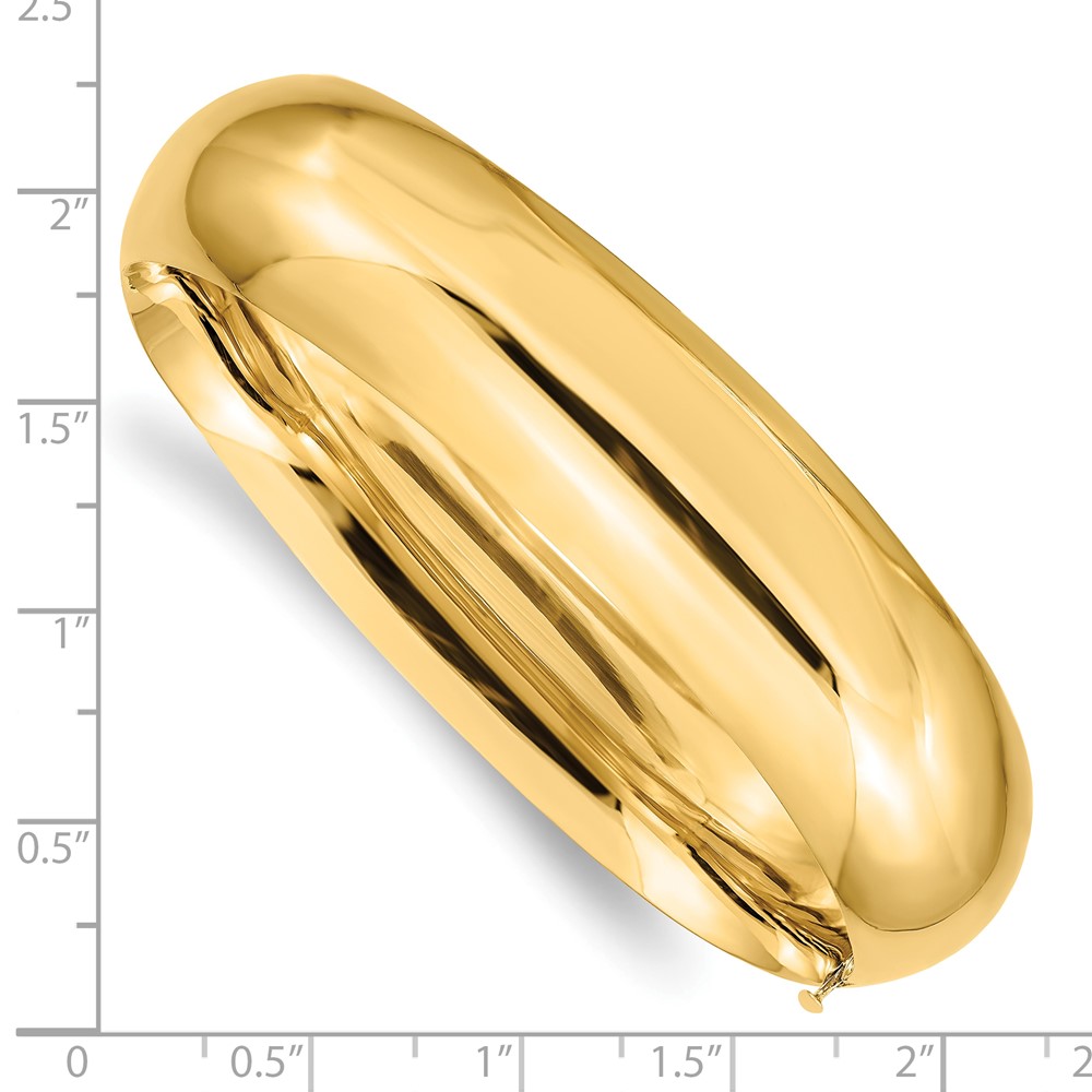 10k 11/16 High Polished Hinged Bangle Bracelet (10HP11/16)