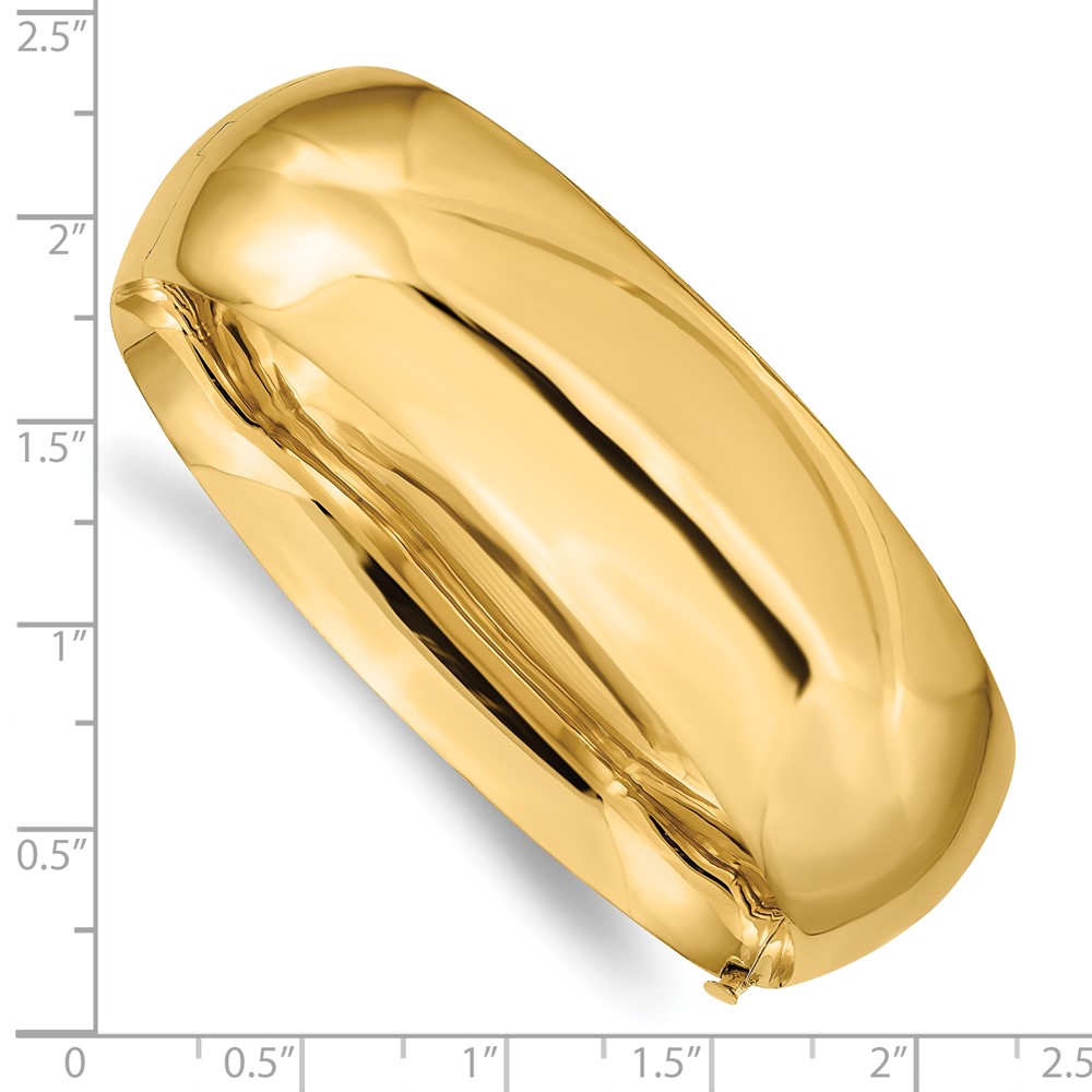 10k 13/16 High Polished Hinged Bangle Bracelet (10HP13/16)