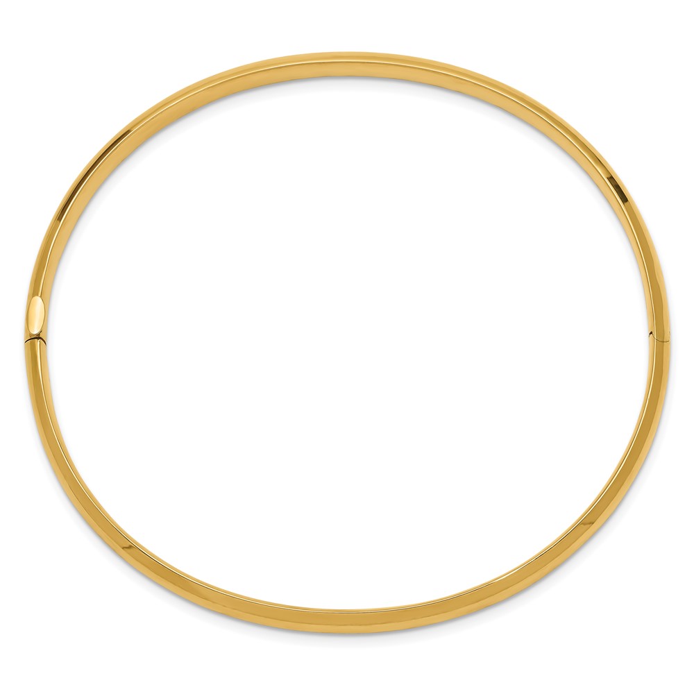 10k 3/16 High Polished Hinged Bangle Bracelet (10HP3/16)