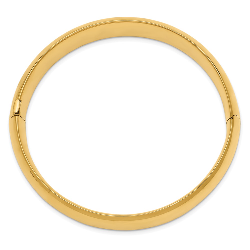 10k 9/16 High Polished Hinged Bangle Bracelet (10HP9/16)