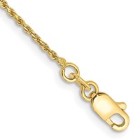 10K 1.15mm Yellow Gold D C Machine Made Rope Chain view 1