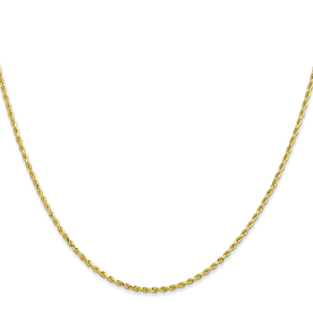 10k 1.5mm Diamond-cut Rope Chain (10K012-24)