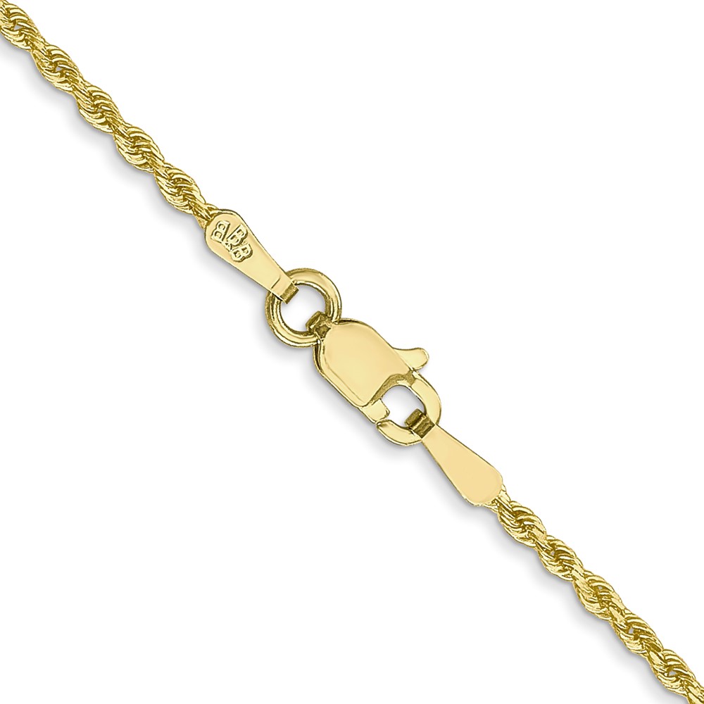 10k 1.5mm Diamond-cut Rope Chain (10K012-24)