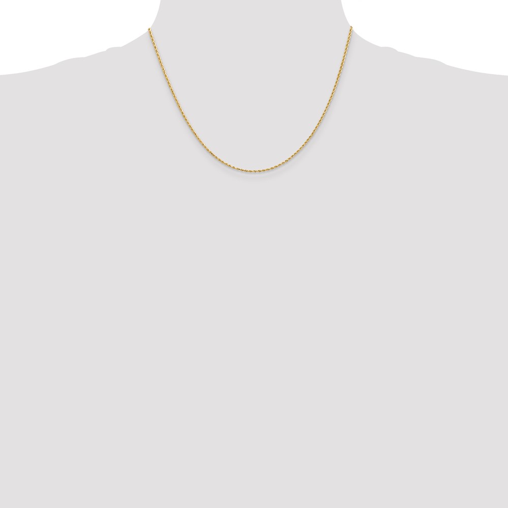 10k 1.5mm Diamond-cut Rope Chain (10K012-18)