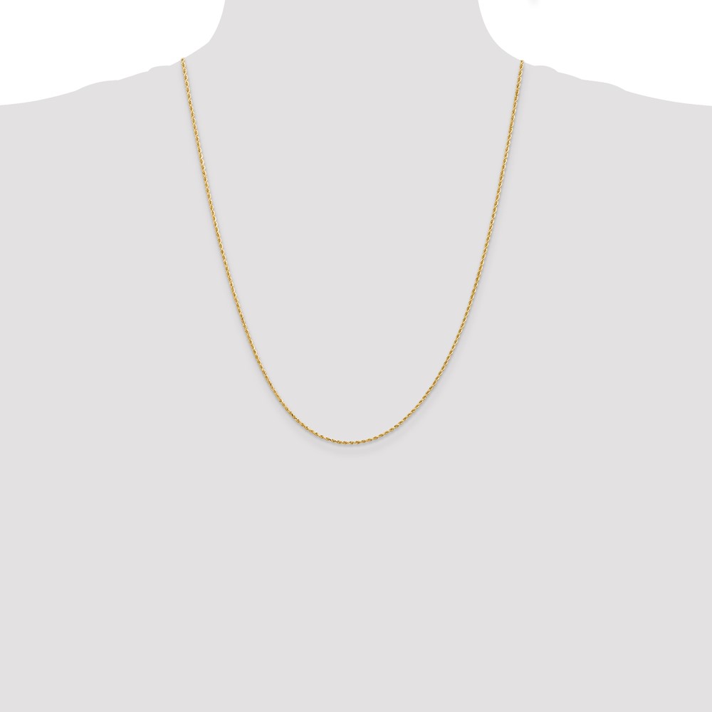 10k 1.5mm Diamond-cut Rope Chain (10K012-24)