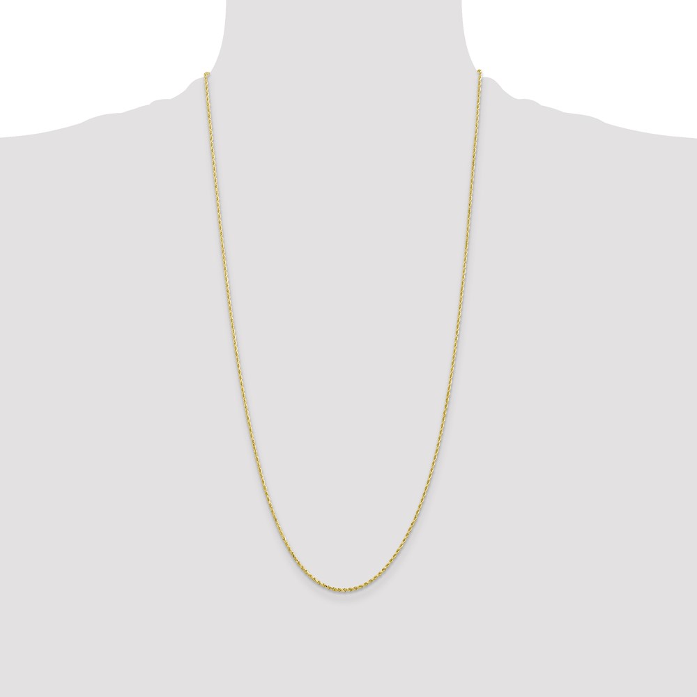 10k 1.5mm Diamond-cut Rope Chain (10K012-28)