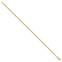 10K 1.5mm Diamond-cut Rope Chain view 2