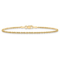 10K 1.5mm Diamond-cut Rope Chain view 4