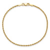 10K 1.5mm Diamond-cut Rope Chain view 5