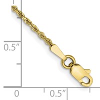 10K 1.5mm Diamond-cut Rope Chain view 3