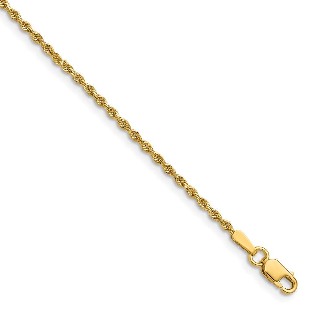 10k 1.5mm Diamond-cut Rope Chain (10K012-24)