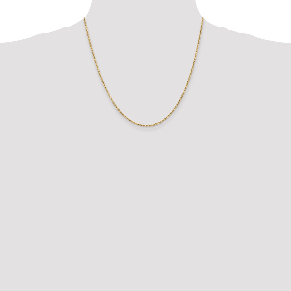 10k 1.50mm Regular Rope Chain (10K012S-20)