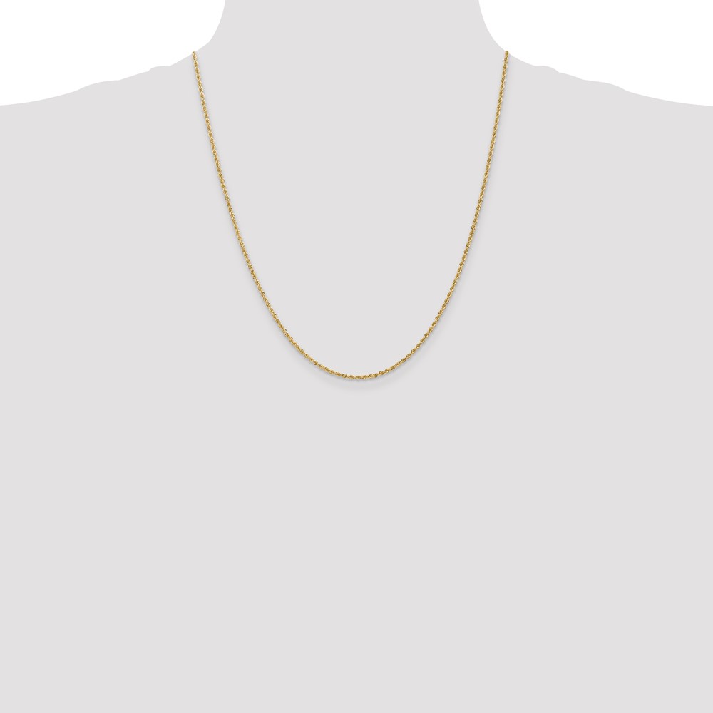 10k 1.50mm Regular Rope Chain (10K012S-22)