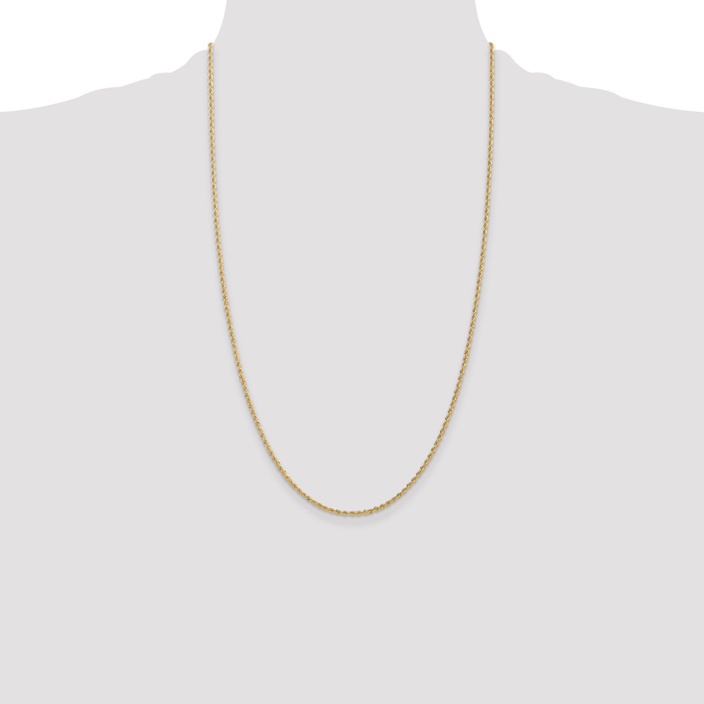 10k 1.50mm Regular Rope Chain (10K012S-26)