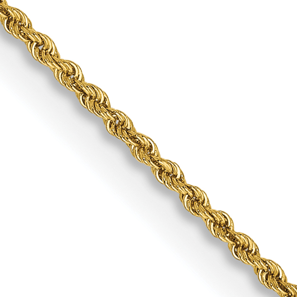 10k 1.50mm Regular Rope Chain (10K012S-16)