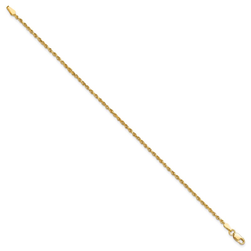 10k 1.75mm Diamond-cut Rope Chain Anklet