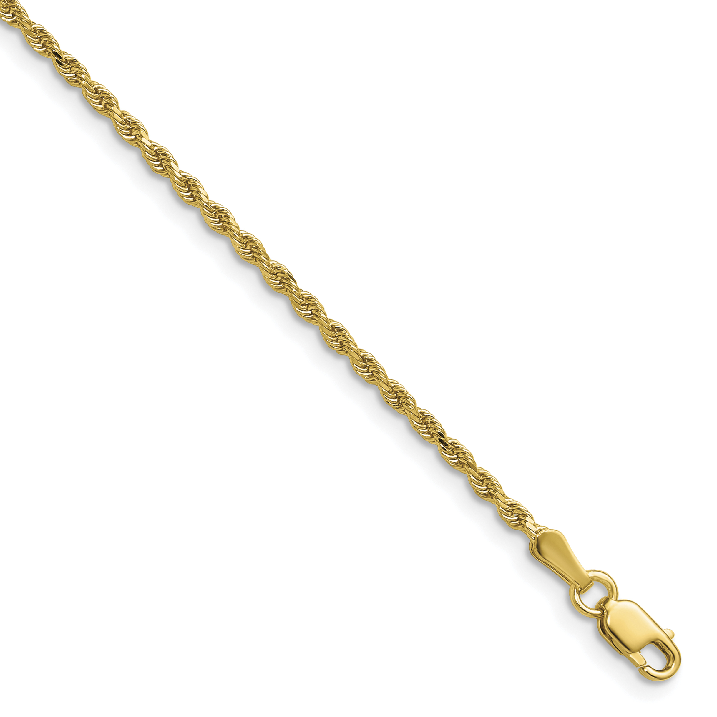 10k 1.75mm Diamond-cut Rope Chain (10K014-16)