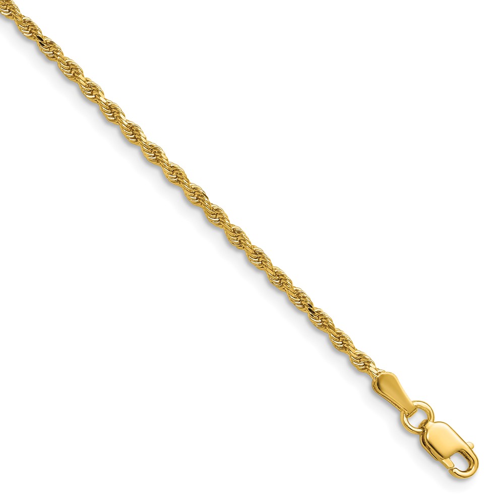10k 1.75mm Diamond-cut Rope Chain (10K014-16)