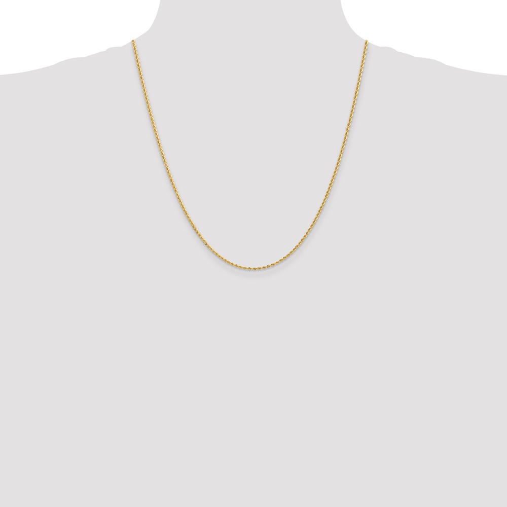 10k 2mm Regular Rope Chain (10K014S-22)