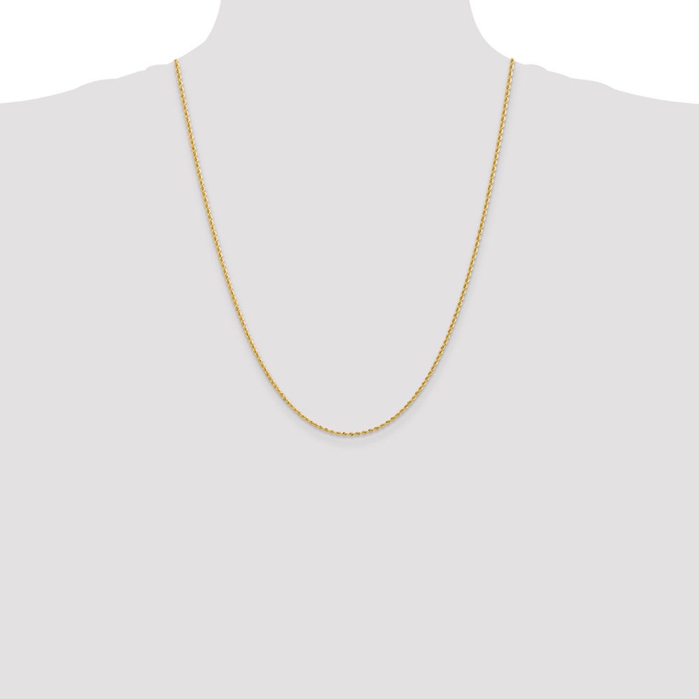 10k 2mm Regular Rope Chain (10K014S-24)