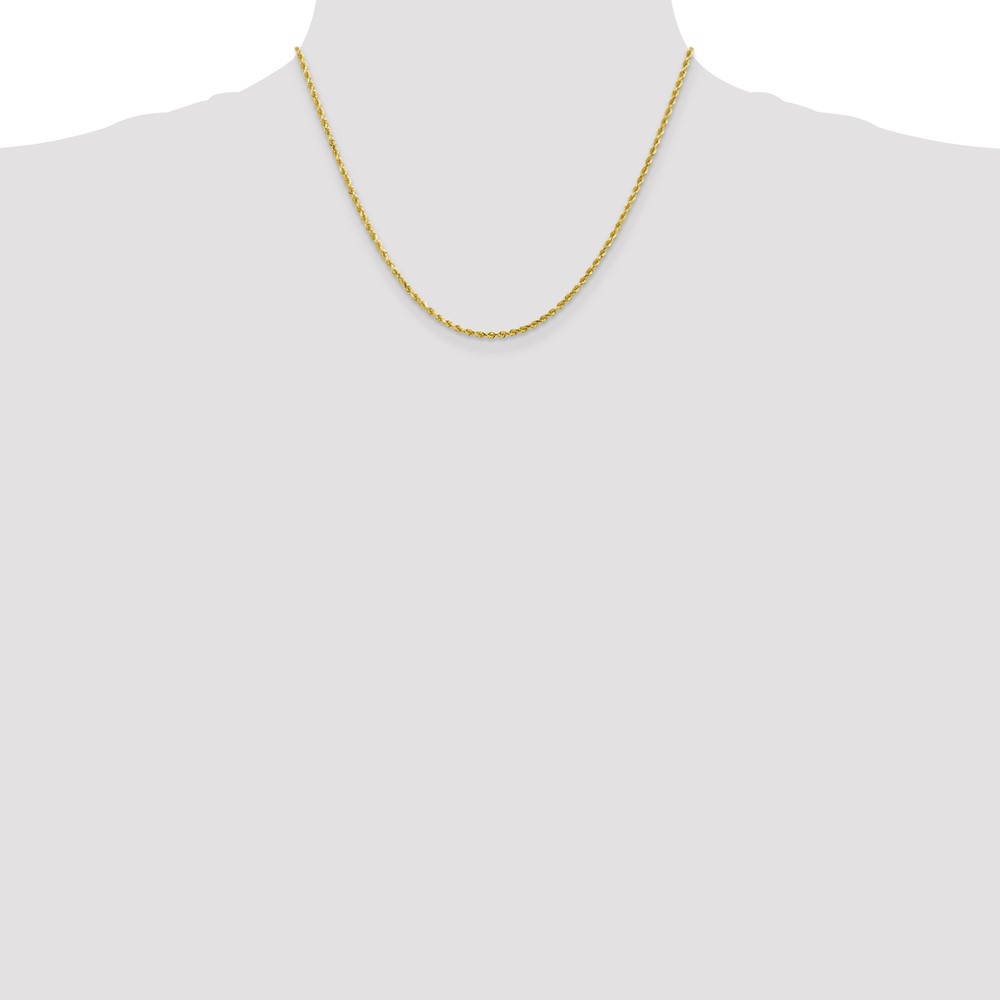 10k 2mm Diamond-cut Rope Chain (10K016-18)