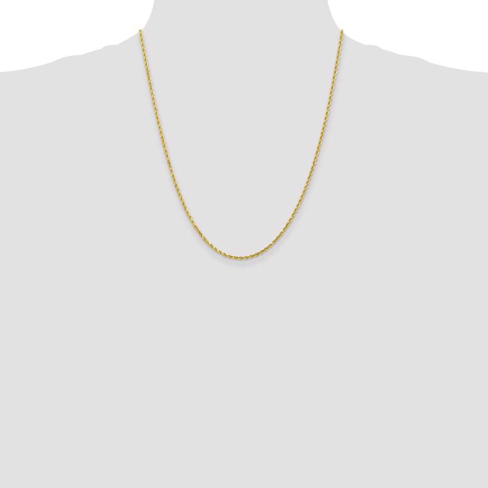 10k 2mm Diamond-cut Rope Chain (10K016-22)