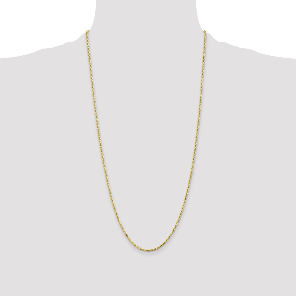 10k 2mm Diamond-cut Rope Chain (10K016-28)