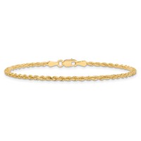 10K 2.0mm Yellow Gold Diamond-cut Rope Chain view 4