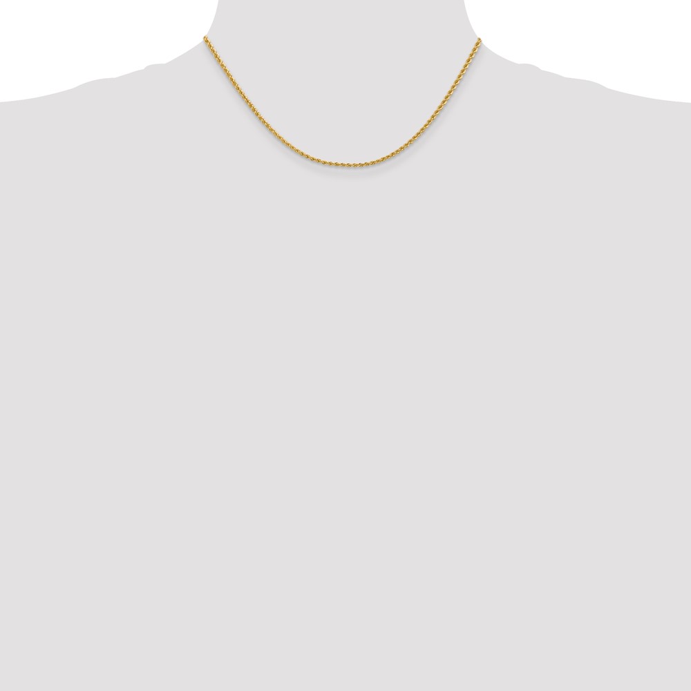 10k 2.25mm Regular Rope Chain (10K016S-16)