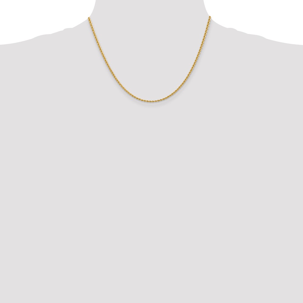 10k 2.25mm Regular Rope Chain (10K016S-18)
