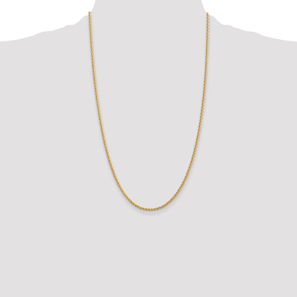 10k 2.25mm Regular Rope Chain (10K016S-26)