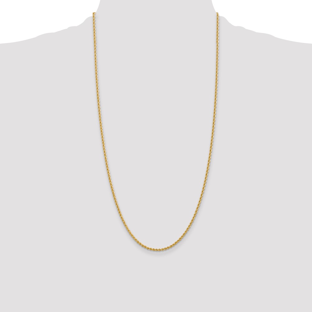 10k 2.25mm Regular Rope Chain (10K016S-28)