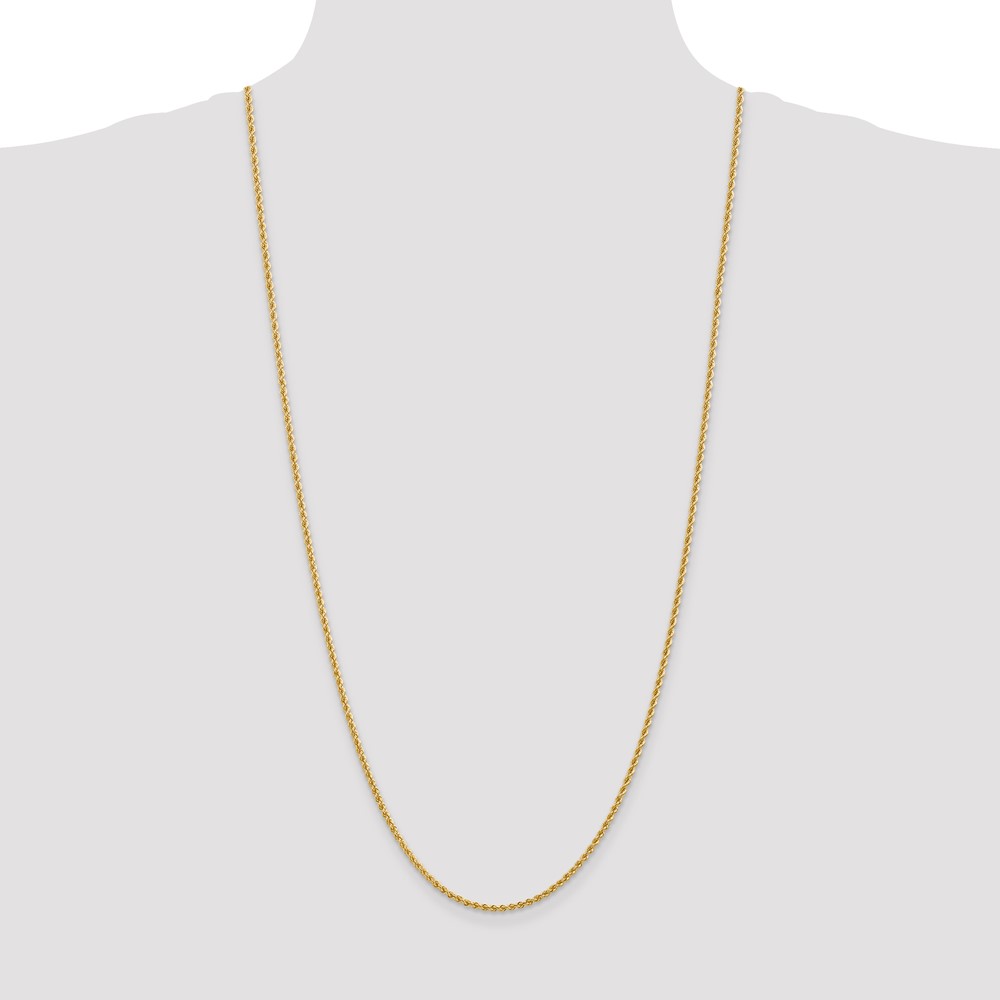 10k 2.25mm Regular Rope Chain (10K016S-30)