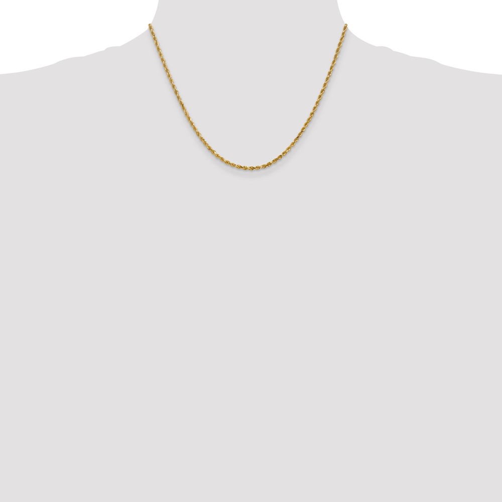 10k 2.25mm Diamond-cut Rope Chain (10K018-18)