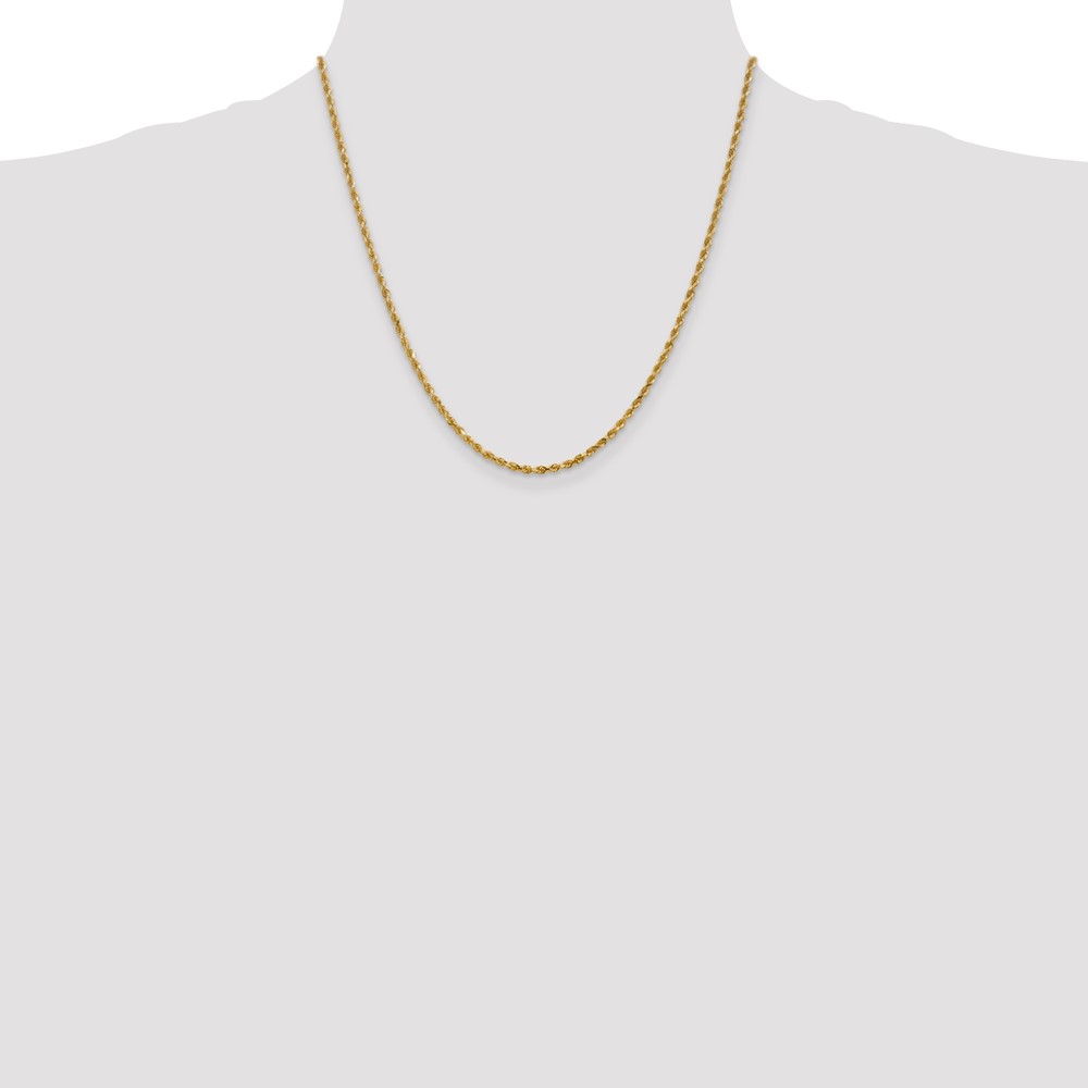 10k 2.25mm Diamond-cut Rope Chain (10K018-20)