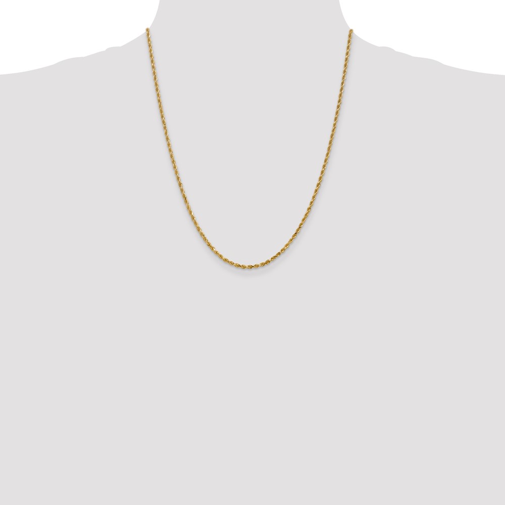 10k 2.25mm Diamond-cut Rope Chain (10K018-22)