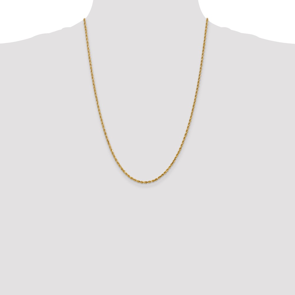 10k 2.25mm Diamond-cut Rope Chain (10K018-24)