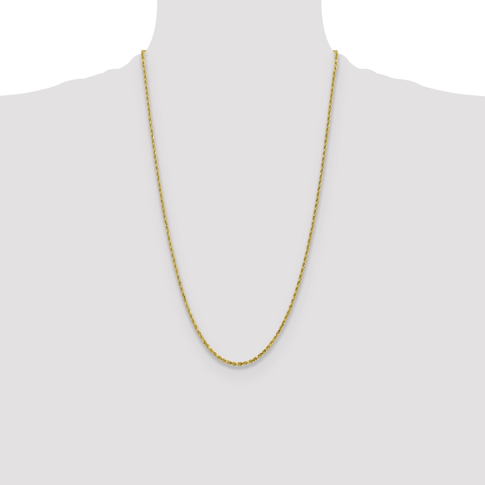 10k 2.25mm Diamond-cut Rope Chain (10K018-26)