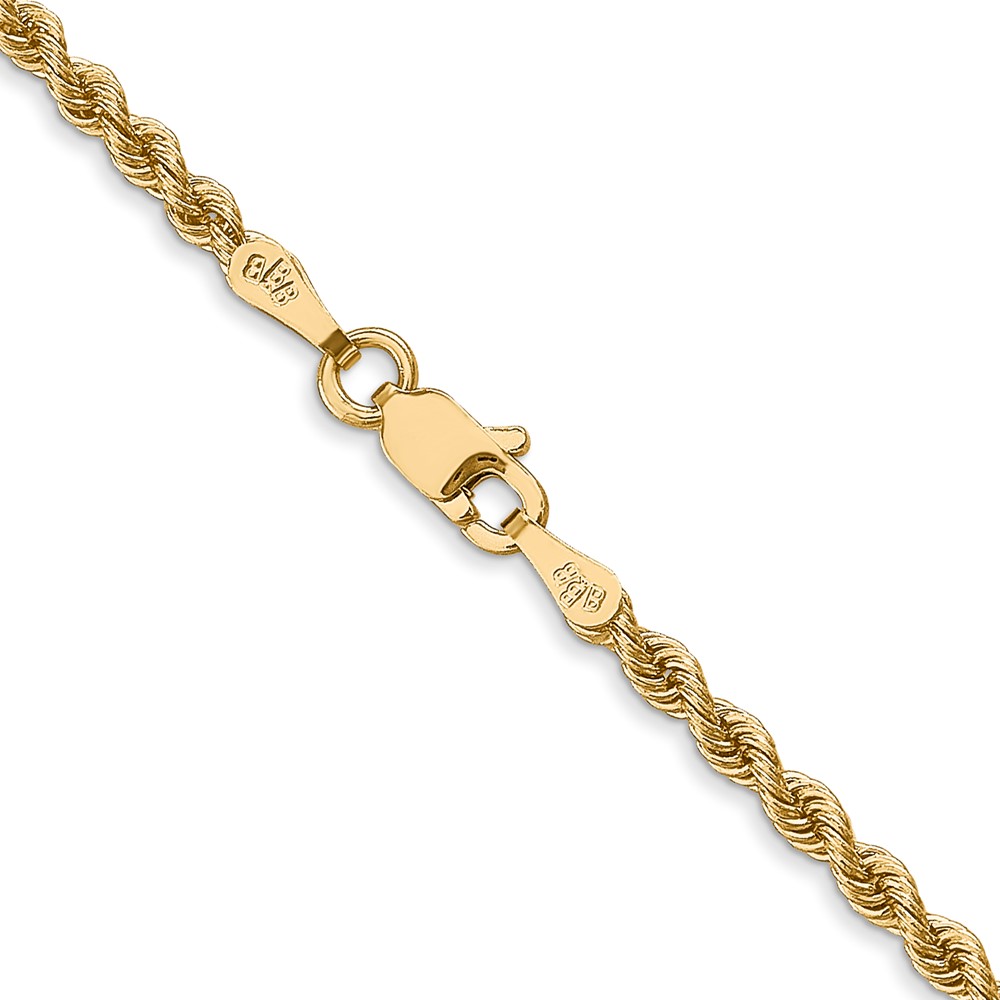 10k 2.5mm Regular Rope Chain (10K018S-24)