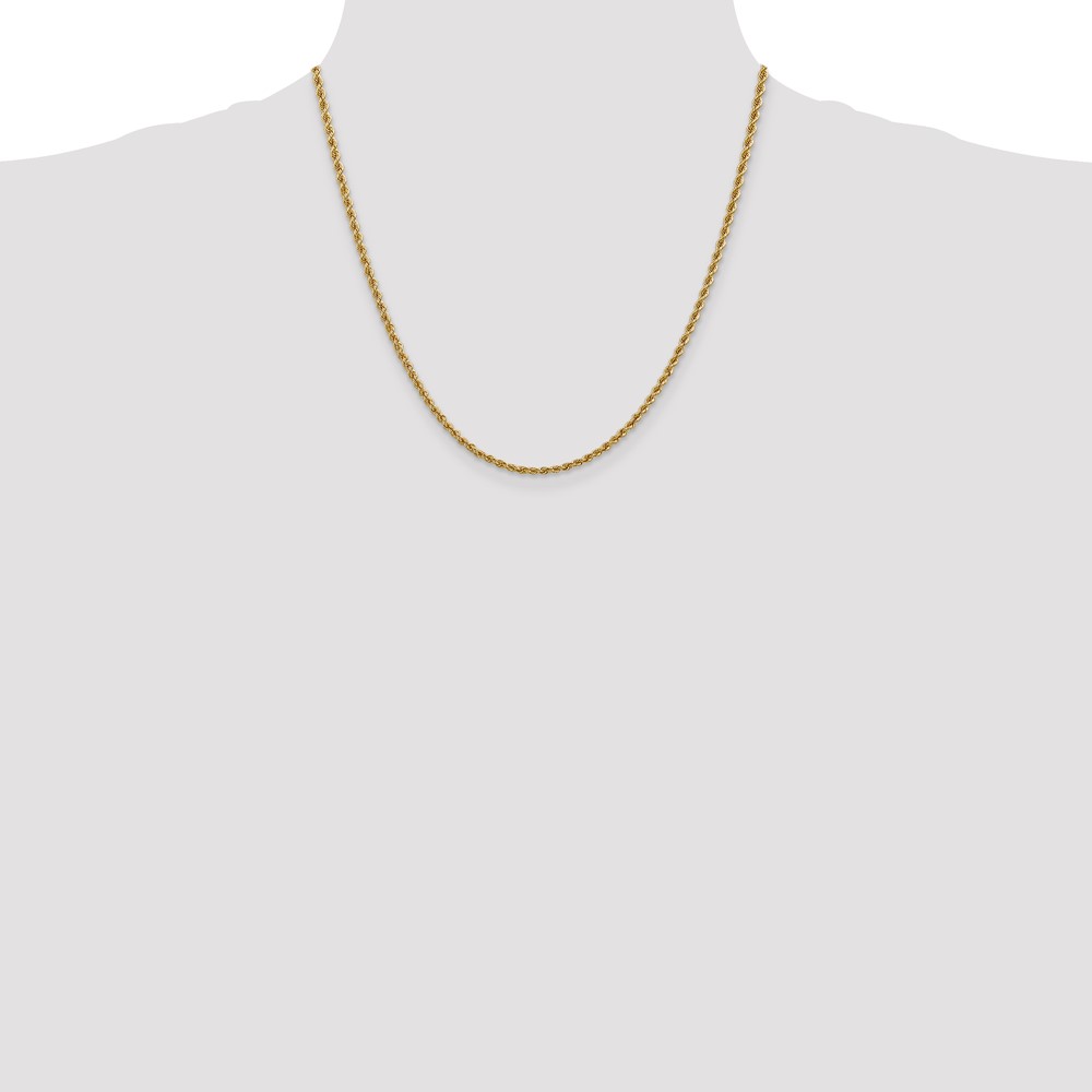 10k 2.5mm Regular Rope Chain (10K018S-20)
