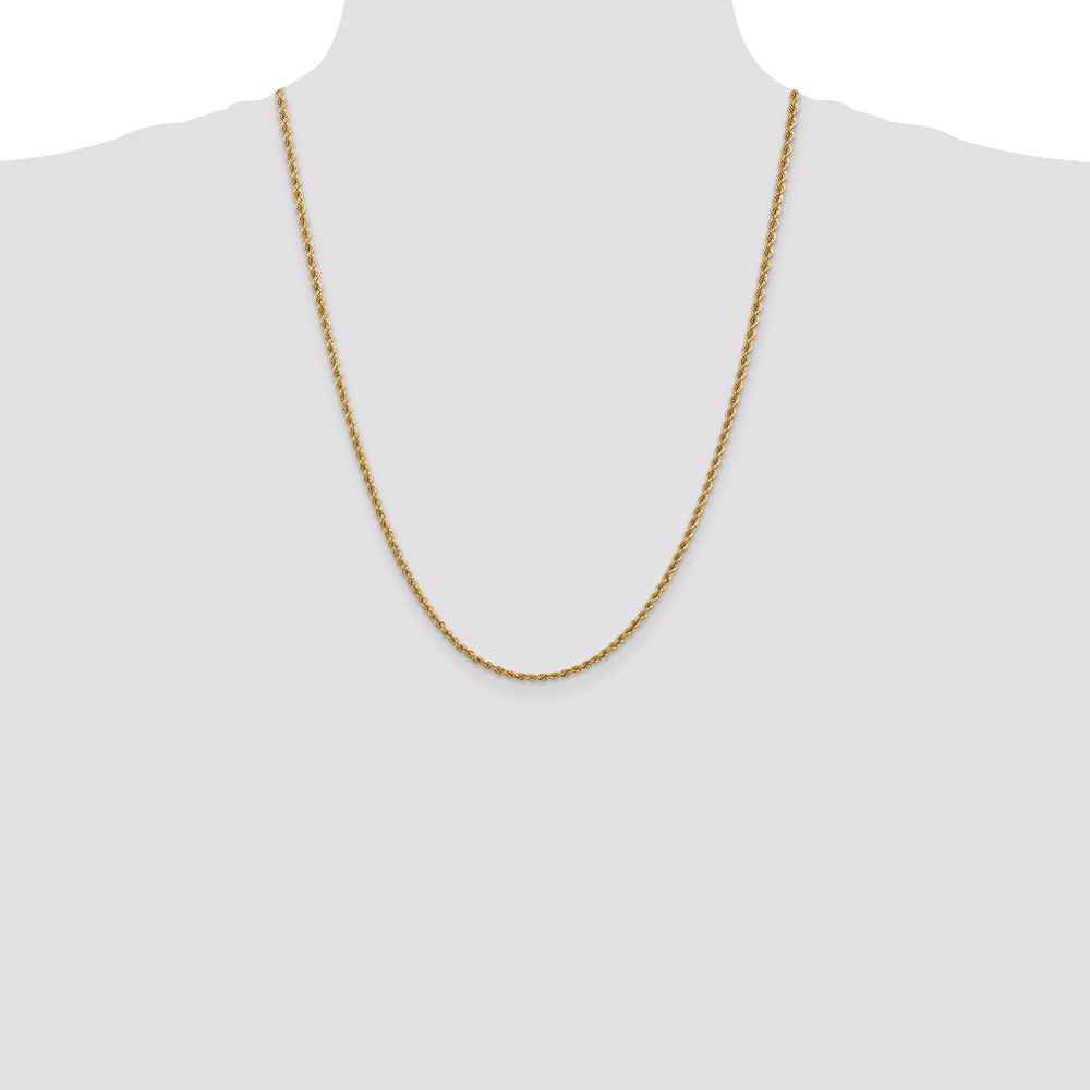 10k 2.5mm Regular Rope Chain (10K018S-24)
