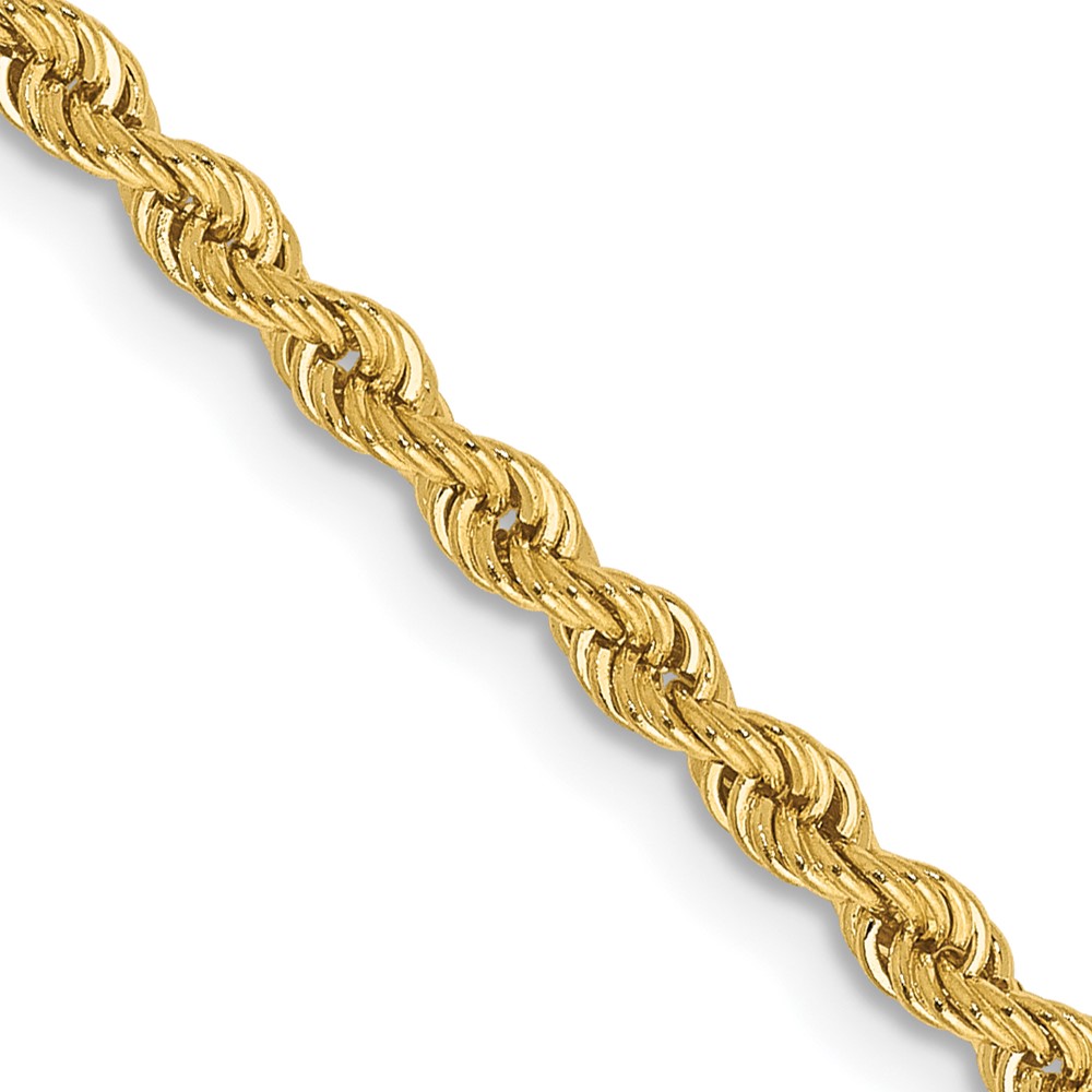 10k 2.5mm Regular Rope Chain (10K018S-20)