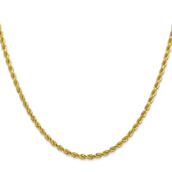 10k 2.75mm Diamond-Cut Rope Chain (Per Inch)