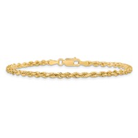 10K 2.75mm Yellow Gold Diamond-cut Rope Chain view 4
